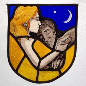 ‘Reading in Bed’ Stained Glass