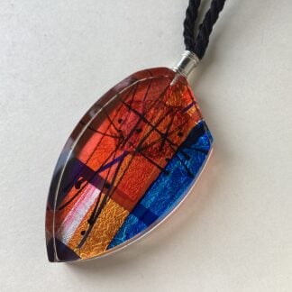 'Red Orange Turquoise' Pendant