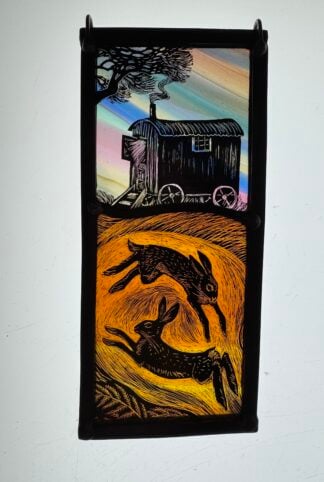 'Evening Leaping Hares'