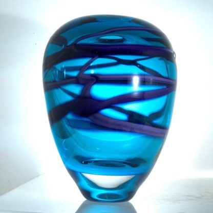 Swirl Vase 2 in Teal & Amethyst 