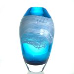 Surf  Vase in Steel Blue