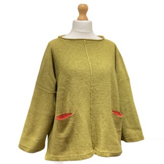  ‘Carousel’ Sweater in Sap/Flame