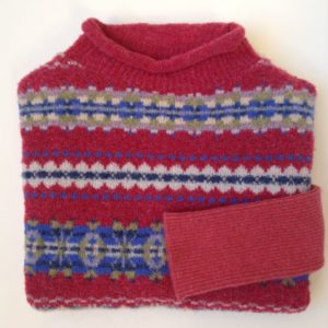 Raspberry Fairisle Jumper