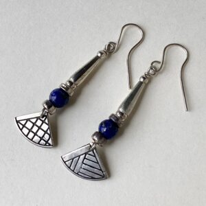 'Lapis Lazuli & Silver Earrings'