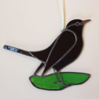 Blackbird in Stained Glass