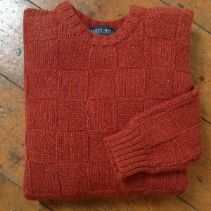 ‘Russet’ Basket Weave Wool Sweater