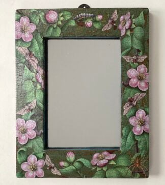 ‘Pink Blossom and Moths’ Mirror