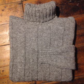 'Oatmeal Grey Marl’ Ribbed Wool Sweater