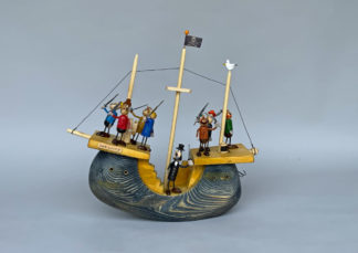 ‘Pirate Ship’ Carved Wood