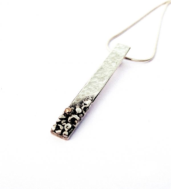 Silver Pendant with 9ct Gold Dot