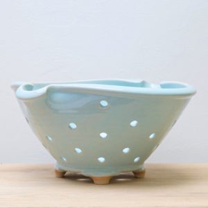 Stoneware Colander in Blue