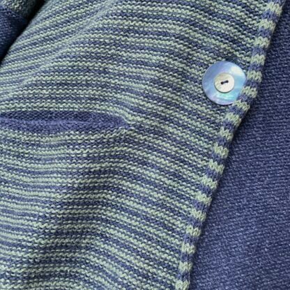 ‘Aretha’ Cardigan in Bluebell/Mint