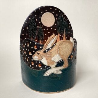 'Running Hare' Tealight Holder