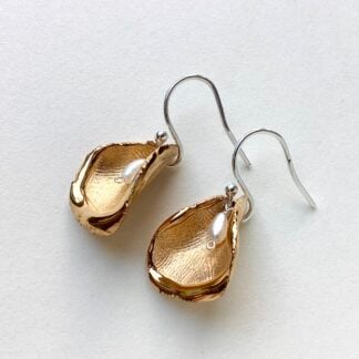 Medium ‘Gold Petal’ Drop Earrings