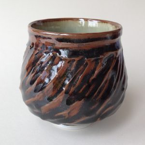 Tenmoku and Celadon  Yunomi