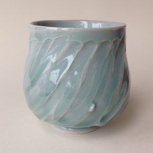 Celadon Ridged Yunomi