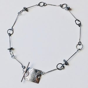 Rose & Stone Silver Choker