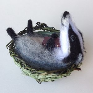 Badger Basket with Book