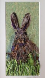 'Hare' Textile Collage