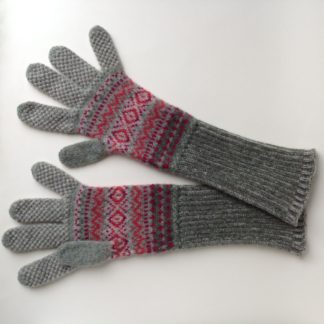 Alpine Rib Cuff Gloves in Old Rose