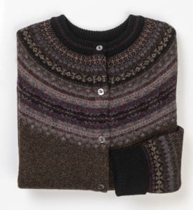 Lambswool Eribe Alpine Cardigan in Blackbird