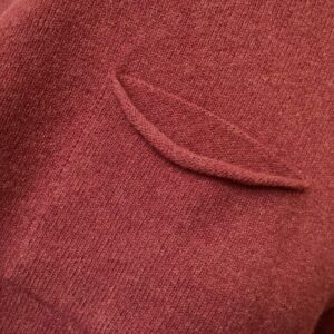 Corry V Neck Pocket Sweater in Rusty