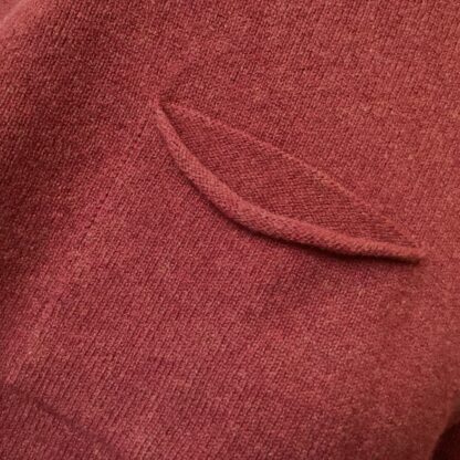 Corry V Neck Pocket Sweater in Rusty