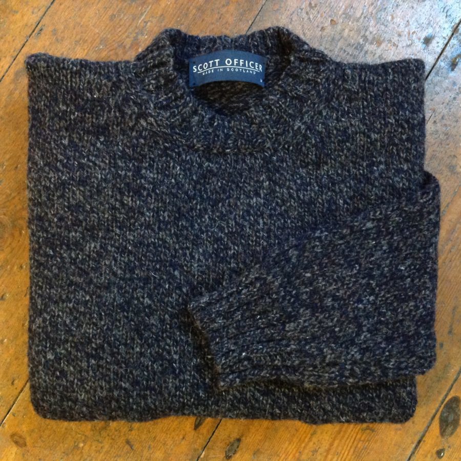 ‘Brown/Black Marl’ Wool Sweater - Old Chapel Gallery