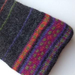 Charcoal Brights Fair Isle Armlets