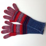 Alpine Rib Cuff Gloves in Blue Poppy