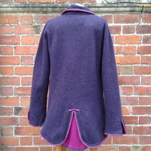 Three Button Panel Jacket in Elderberry