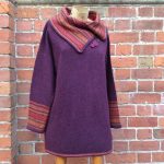'Black Grape' Fairisle Collared Sweater