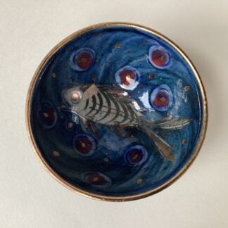 Mini Olive Bowl with Gold Lustre Fish