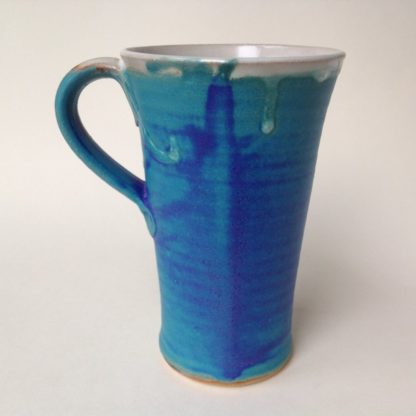 Tall Blue Stoneware Mug