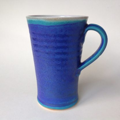 Tall Copper Oxide Blue Mug