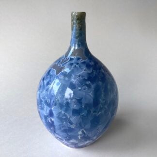 'Blue Crystalline Glazed Bottle'