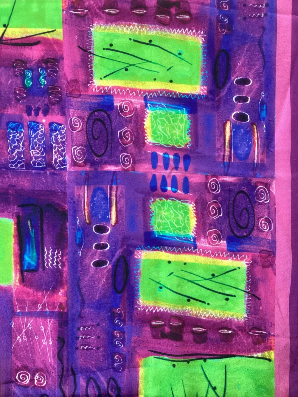‘Grapevine’ Long Silk Scarf