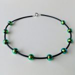 Green Dichroic Glass Necklace
