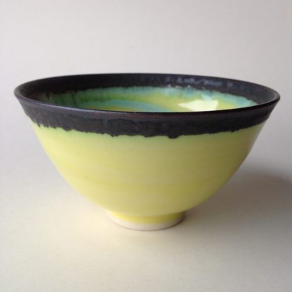 Yellow and Bronze Small Bowl