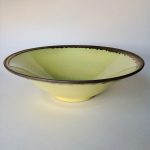 Yellow and Bronze Large Bowl