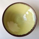 Yellow and Bronze Large Bowl