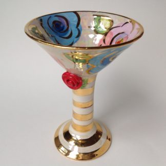 Martini Goblet with Rose