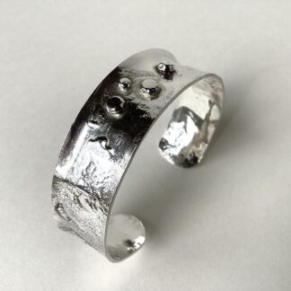 ‘Silver Bangle with Raised Blobs’
