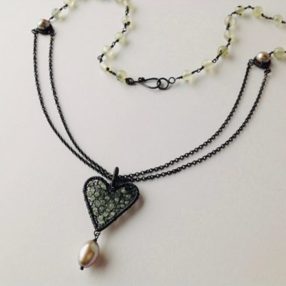 Oxidised Silver Long Necklace