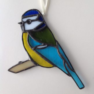 Blue Tit in Stained Glass