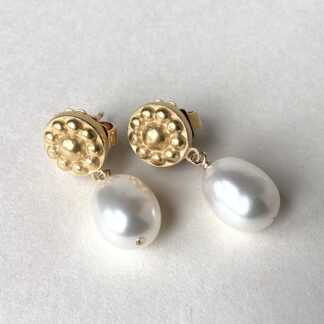 'Round Studs in 24ct Gold Vermeil'