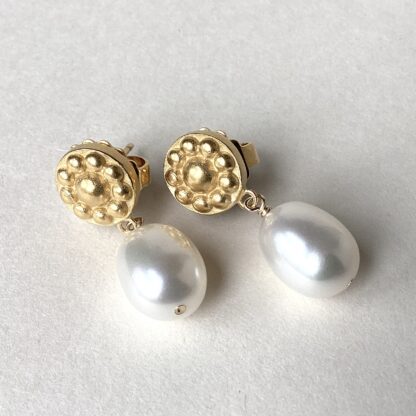 'Round Studs in 24ct Gold Vermeil'