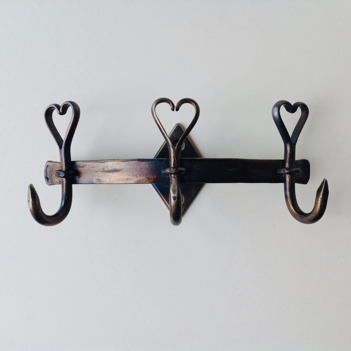 Forged Iron Heart Hooks - Old Chapel Gallery