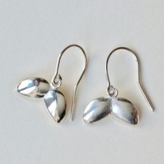 Silver Double Succulent Drop Earrings
