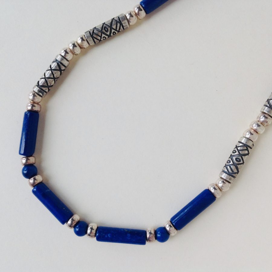 Lapis and Silver Necklace - Old Chapel Gallery